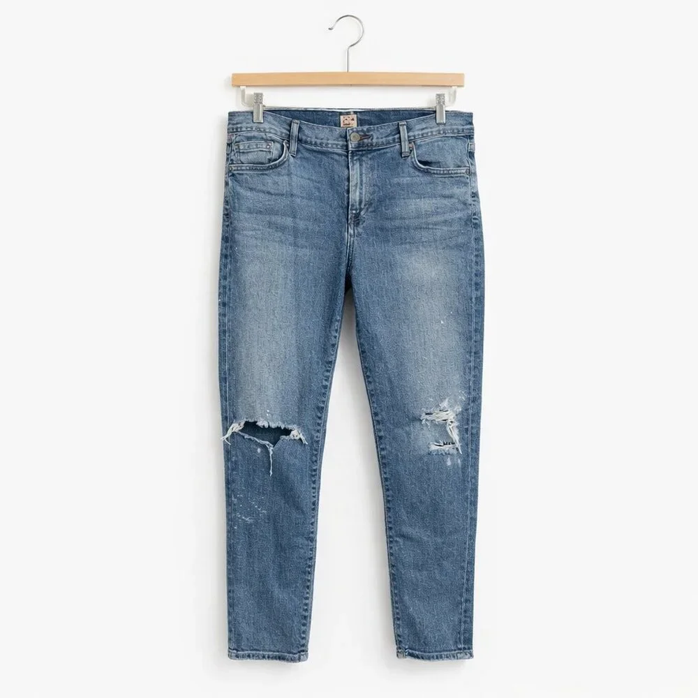 CITIZENS OF HUMANITY | Rocket Crop High Rise Skinny Distressed Denim Jeans - 32 - Picture 2 of 6